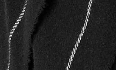 Eileen Fisher Serape Open Front Plaid Wool Blend Wrap In Blue