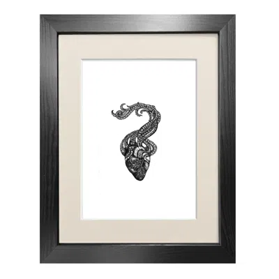 Emily Carter Black ​'organoctopus' - Fine Art Print A5 In Black
