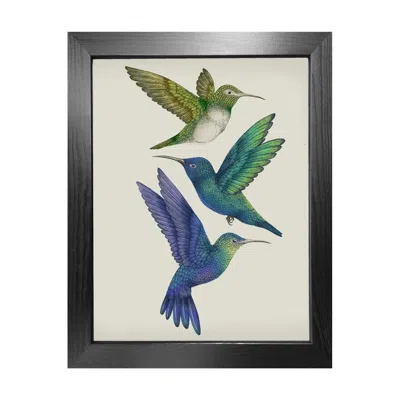 Emily Carter Green Antique Hummingbirds Ii Cream - Fine Art Print L In Multi