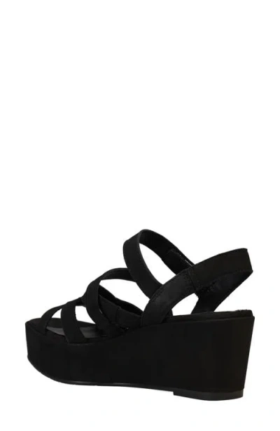 Eileen Fisher Mazy Slingback Platform Wedge Sandal In Black
