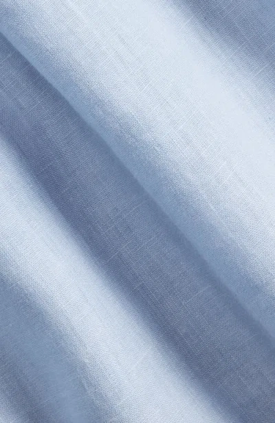 Polo Ralph Lauren Piece Dye Linen Short Sleeve Button-down Shirt In Blue