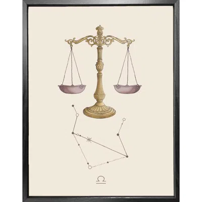 Emily Carter 'libra Zodiac' Fine Art Print A3 In Green