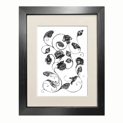 Emily Carter Black 'magellanicadoptera' Fine Art Print A5 In Black