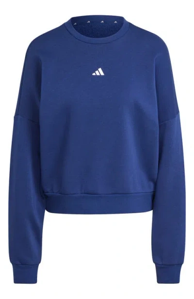 Adidas Originals Adidas Fleece Sweatshirt In Blue