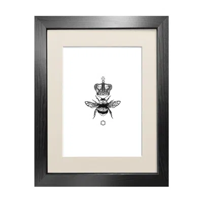 Emily Carter Black 'the Queen Bee' Fine Art Print S In Black