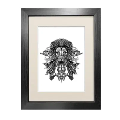 Emily Carter The Regal Lion Fine Art Print A3 In Black