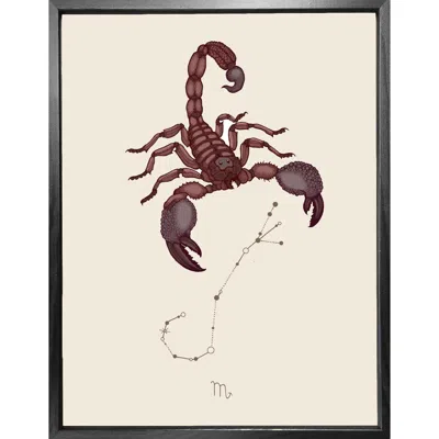 Emily Carter 'scorpio Zodiac' Fine A3 Art Print In Brown