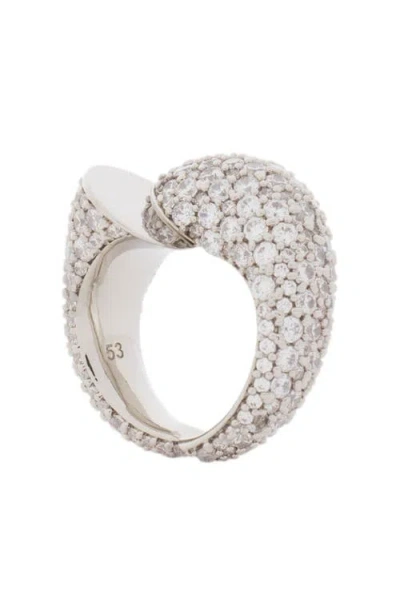 Lanvin Haute Séquence Rhinestone Ring In White