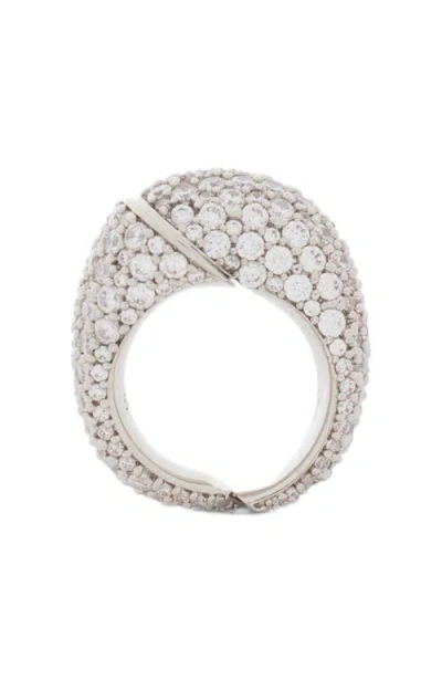 Lanvin Haute Séquence Rhinestone Ring In White