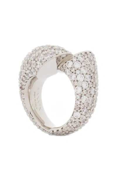 Lanvin Haute Séquence Rhinestone Ring In White