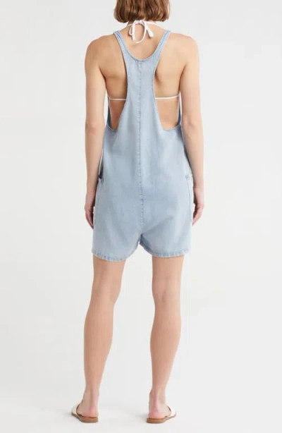 Spiritual Gangster Hacienda Chambray Romper In Blue