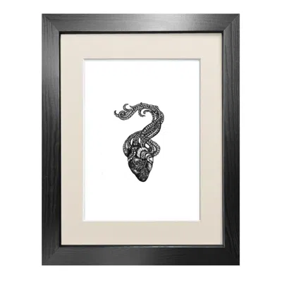 Emily Carter Black 'organoctopus' - Fine Art Print A3 In Black