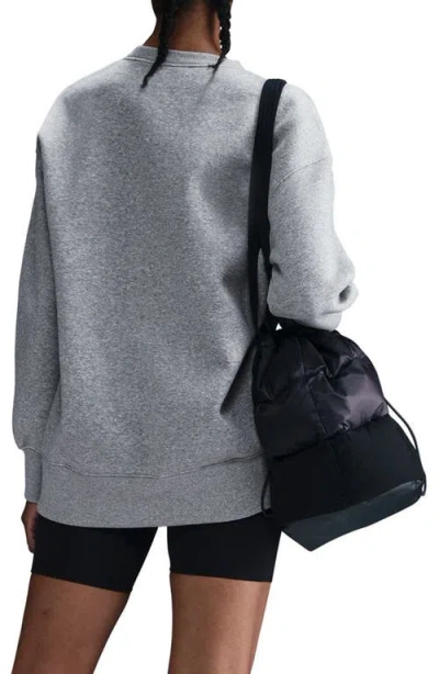 Nike Phoenix Fleece Oversize Crewneck Sweatshirt In Gray