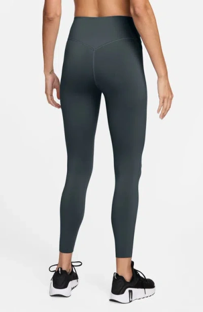 Nike Universa Medium-support High-waisted Pocket 7/8 Leggings In Gray