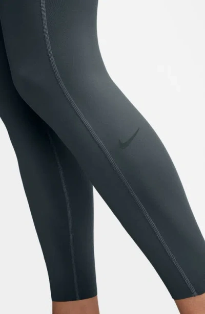 Nike Universa Medium-support High-waisted Pocket 7/8 Leggings In Gray