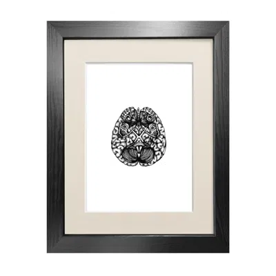 Emily Carter Black 'cerebellum' - Fine Art Print A4 In Black