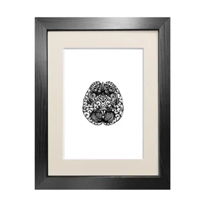 Emily Carter Black 'cerebellum' - Fine Art Print A5 In Black