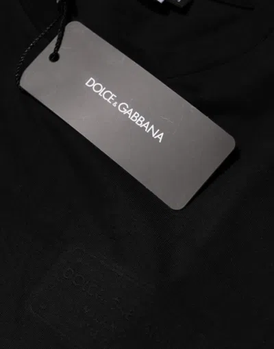 Dolce & Gabbana Black Cotton Round Neck Short Sleeves Men T-shirt In Black