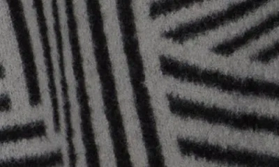 Cyrus Geometric Button Front Crop Cardigan In Black