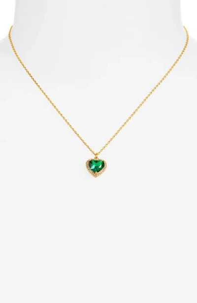 Kate Spade New York Pavé Heart Pendant Necklace In Gold