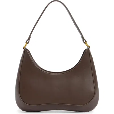 Collection Xiix Curved Shoulder Bag In Brown