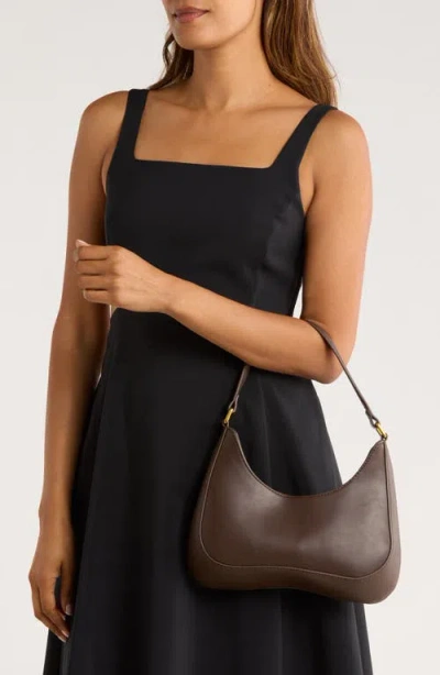 Collection Xiix Curved Shoulder Bag In Brown