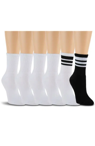 Laundry By Shelli Segal 6-pack Full Cushion Crew Socks In Multi