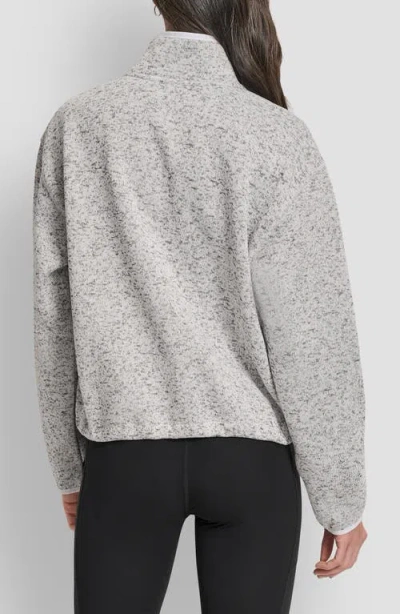 Dkny Women's Half-zip Long-sleeve Sweater In Gray