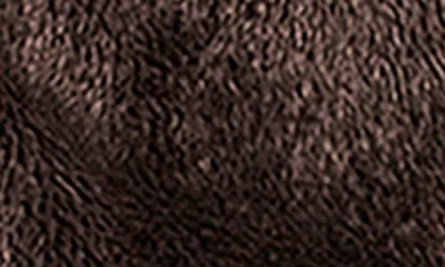 Dkny Faux Shearling & Diamond Quilted Hooded Jacket In Brown