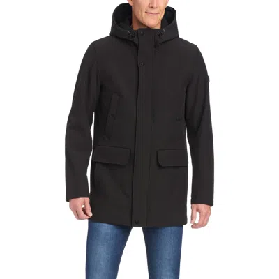 Vince Camuto Insulated Hooded Soft Shell Jacket In Black