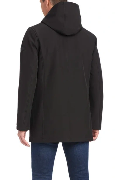 Vince Camuto Insulated Hooded Soft Shell Jacket In Black