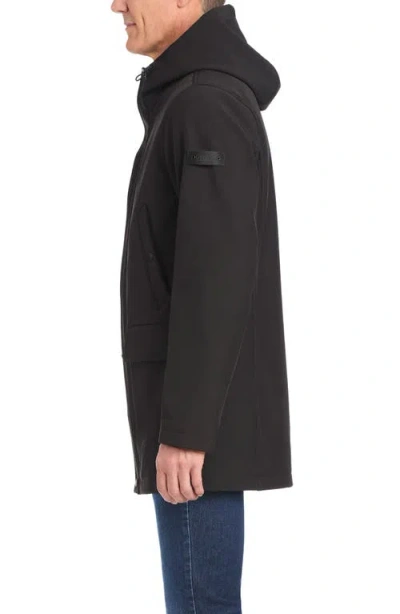 Vince Camuto Insulated Hooded Soft Shell Jacket In Black