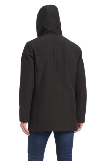 Vince Camuto Insulated Hooded Soft Shell Jacket In Black