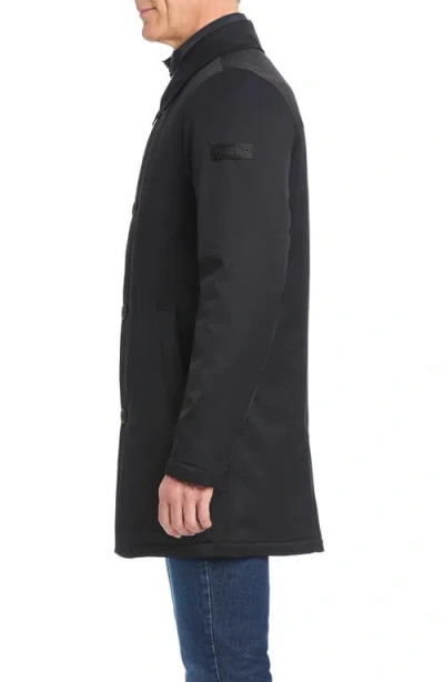 Vince Camuto Rain Tek Coat With Removable Bib In Black
