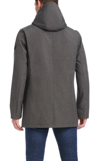 Vince Camuto Insulated Hooded Soft Shell Jacket In Gray