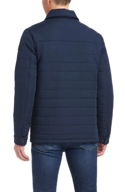 Vince Camuto Quilted Shirt Jacket In Blue