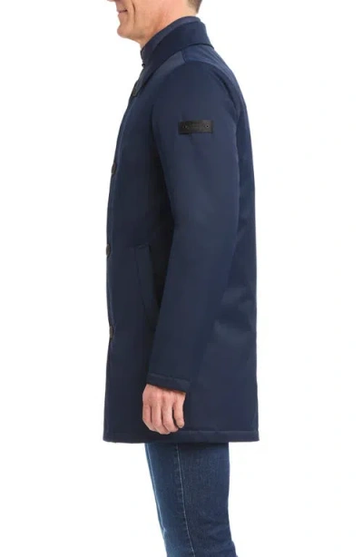 Vince Camuto Rain Tek Coat With Removable Bib In Blue