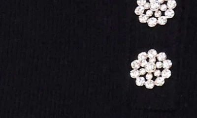 Cece Jewel Button Polo In Black