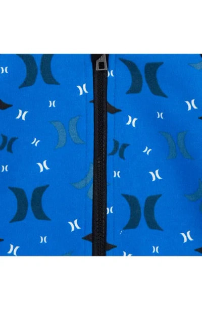 Hurley Fleece Hooded Coverall In Blue