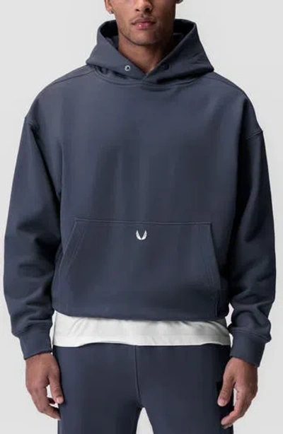 Asrv Tech-terry Oversize Hoodie In Blue