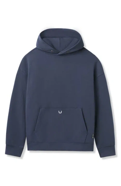 Asrv Tech-terry Oversize Hoodie In Blue
