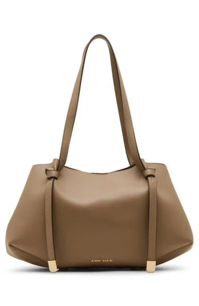 Anne Klein Small Tote Bag With Pouch In Brown