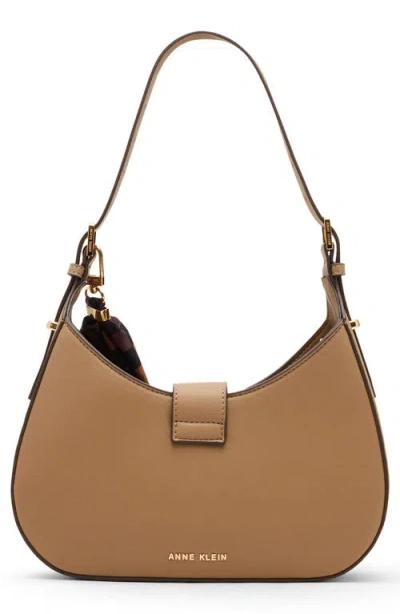 Anne Klein Curved Shoulder Bag In Brown