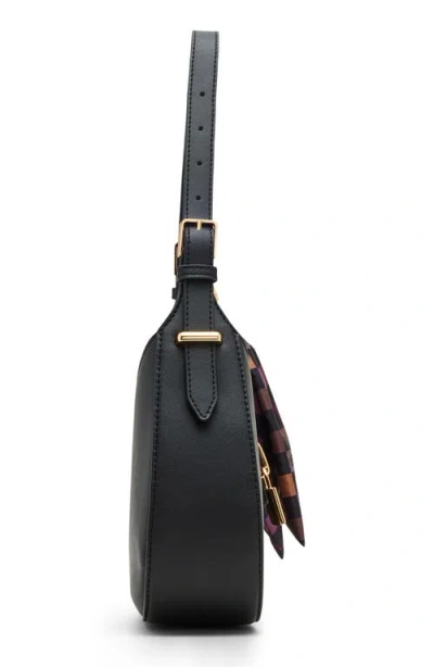 Anne Klein Curved Shoulder Bag In Black