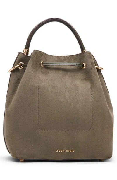 Anne Klein Medium Bucket Bag With Pouch In Gray