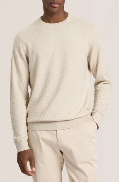 Ted Baker 't' Stitch Crewneck Sweater In Neutral