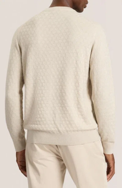 Ted Baker 't' Stitch Crewneck Sweater In Neutral