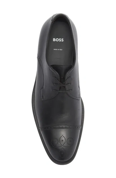 Hugo Boss Boss Derrek Brogue Cap Toe Derby In Black