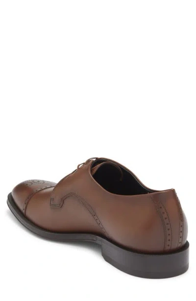 Hugo Boss Boss Derrek Brogue Cap Toe Derby In Brown