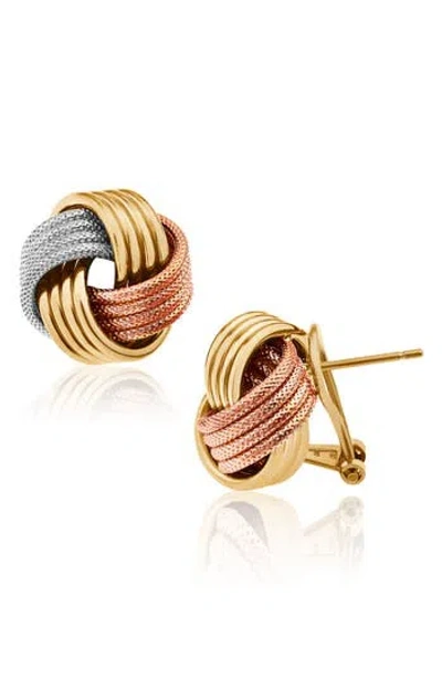 Fzn Knot Stud Earrings In Gold